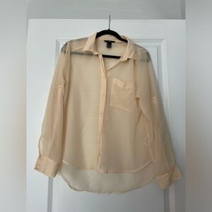 Women’s Sheer Work Botton Blouse